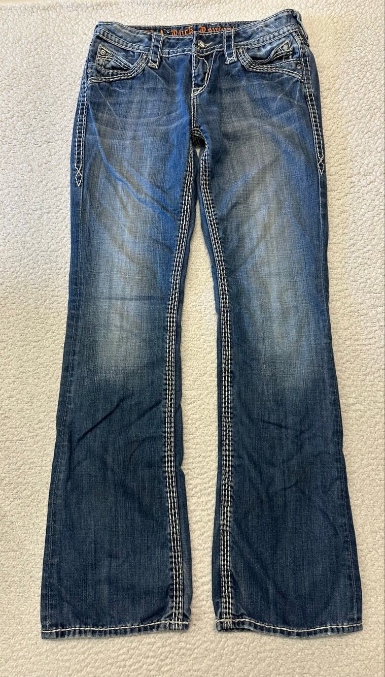 Rock Revival Womens Elaina Easy Boot Denim Jeans Size 27